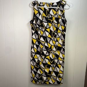 Ronni Nicole Dress Sheath Sleeveless Geo Print Stretch